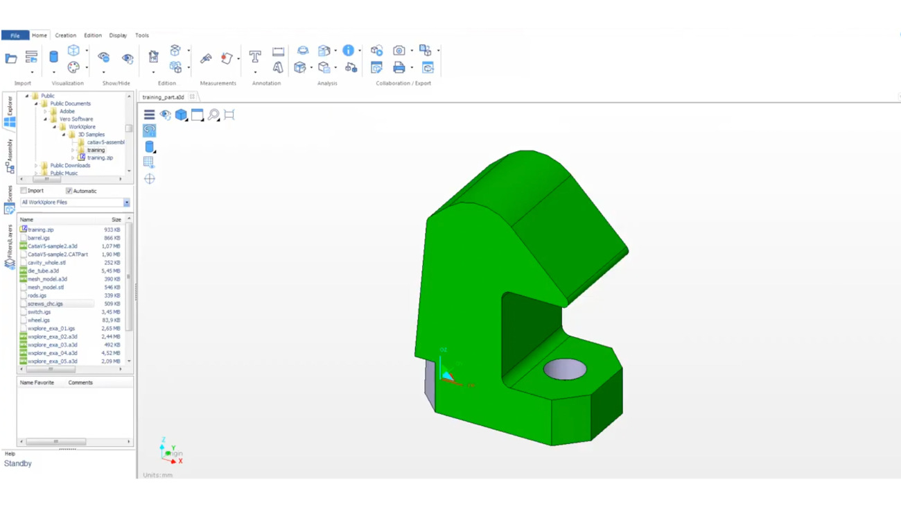 WorkXplore – gyors 3D CAD megjelenítő és elemző eszköz több formátumhoz.